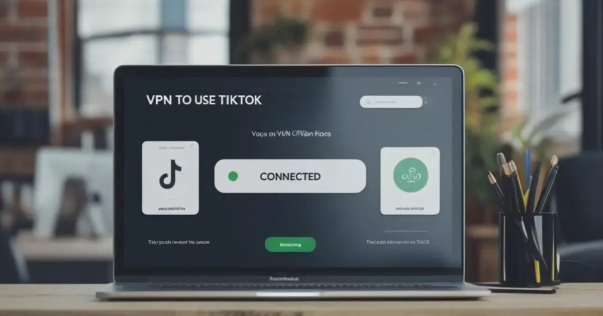 TikTok Creator Fund earnings dashboard accessed through VPN on secure encrypted connection