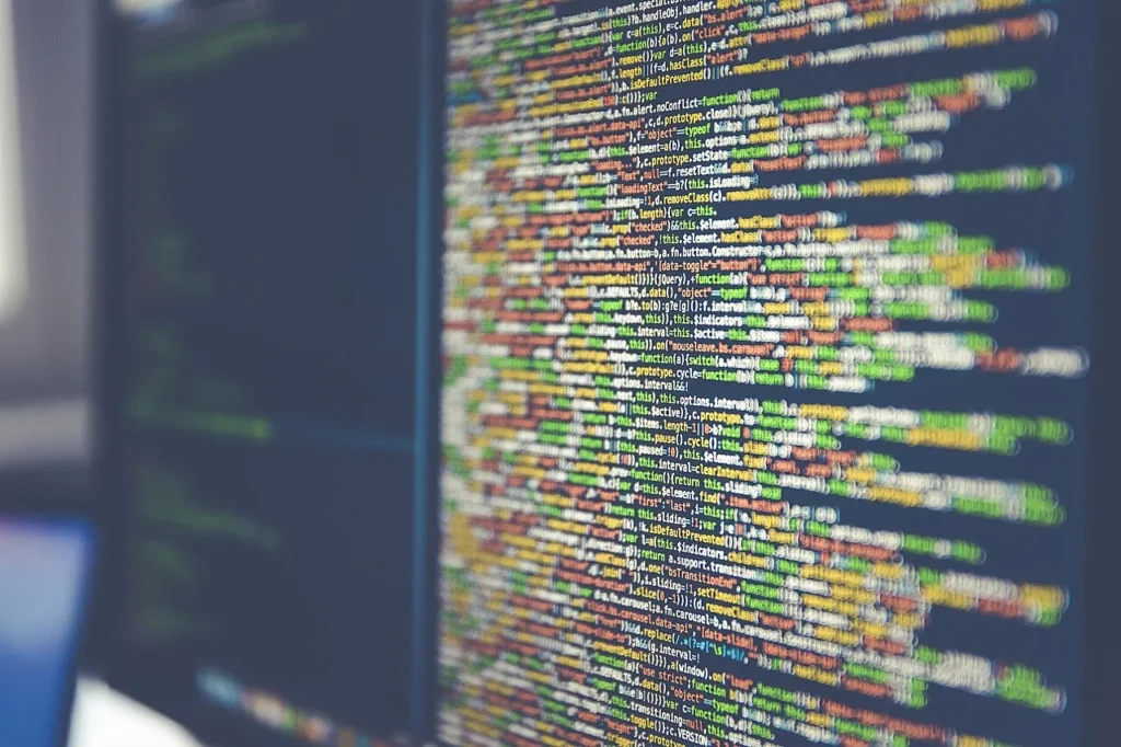 Antivirus false positives — code on a computer screen, the kind of software heuristic engines analyze