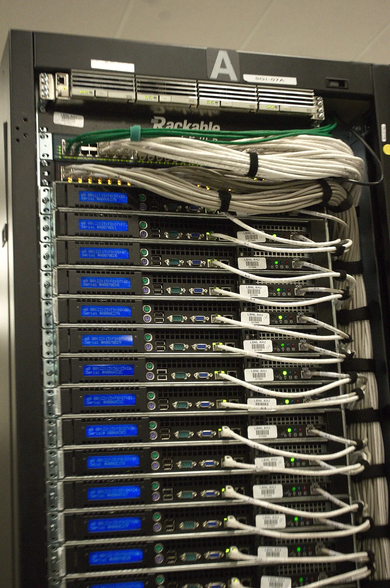 VPN server network infrastructure rack