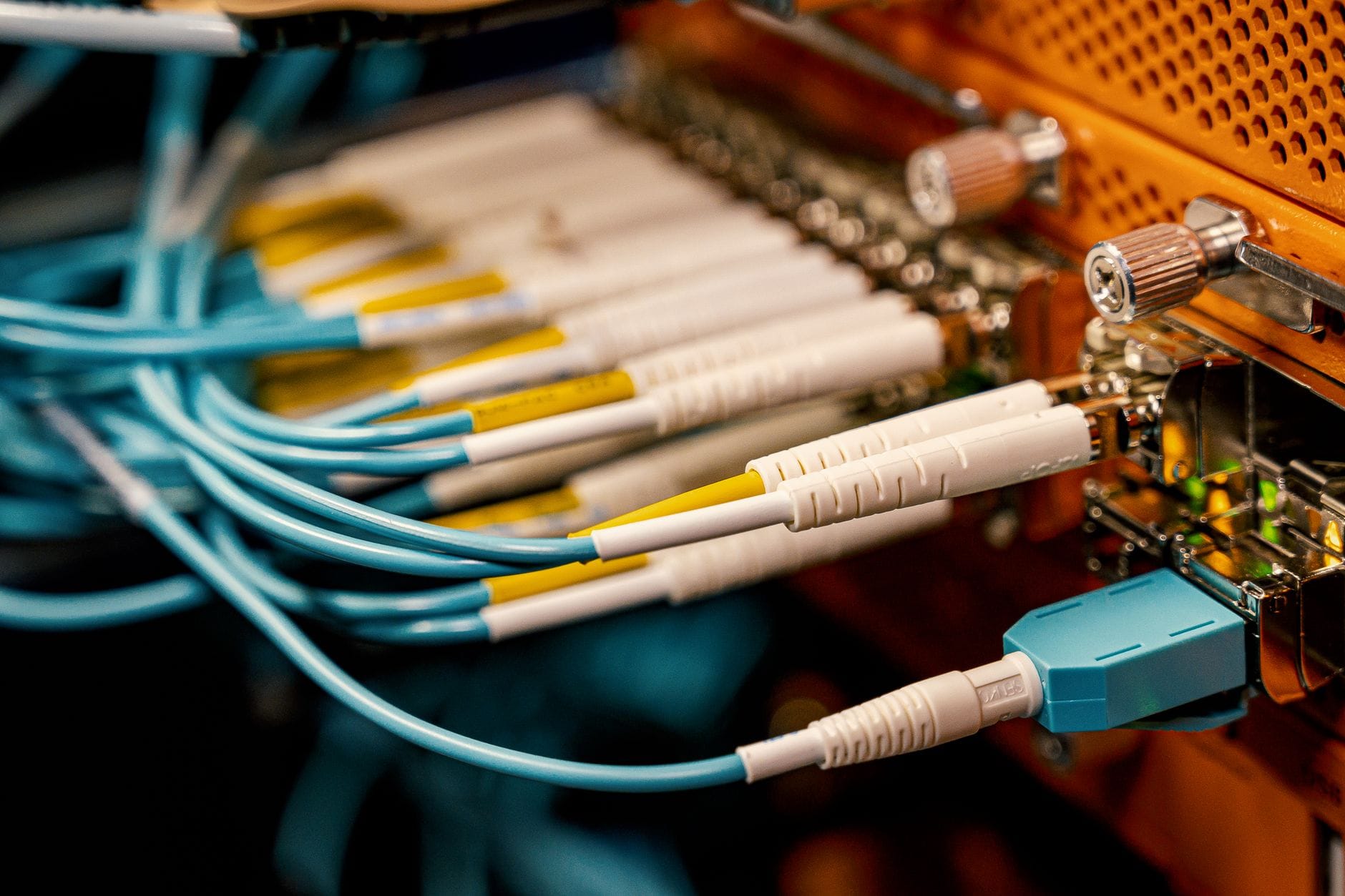 Fiber optic network cables — VPN speed test