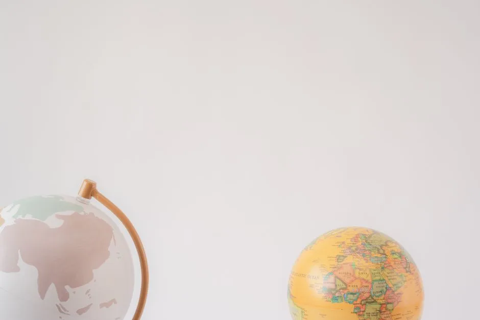 Two world globes side by side, representing VPN region and streaming access