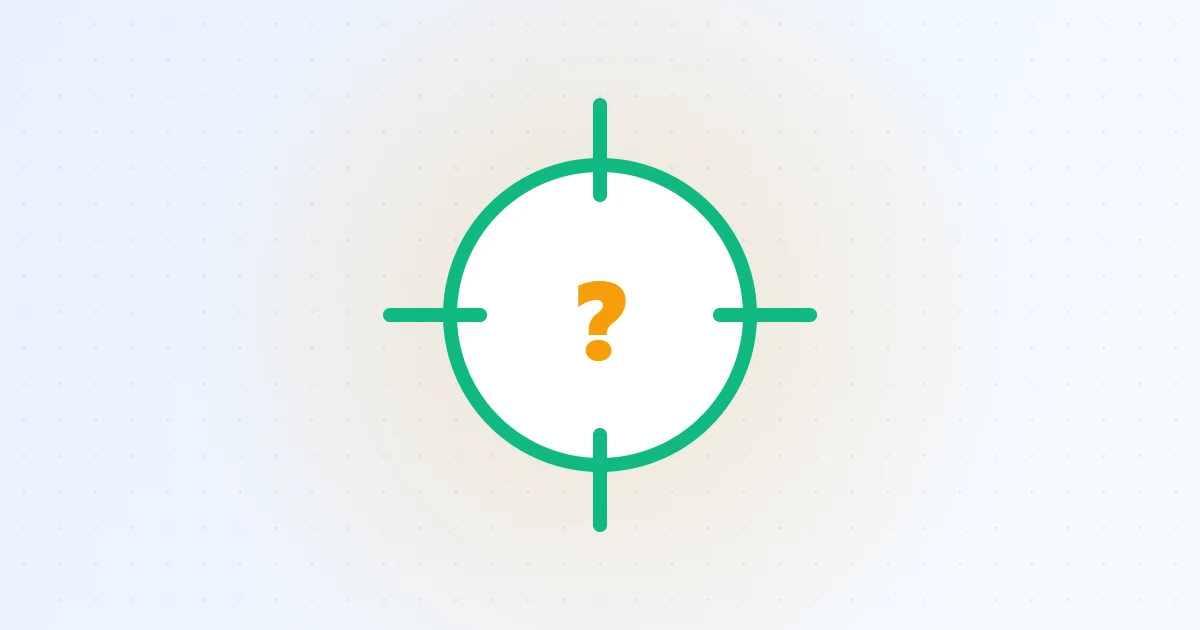 GPS crosshair with a question mark