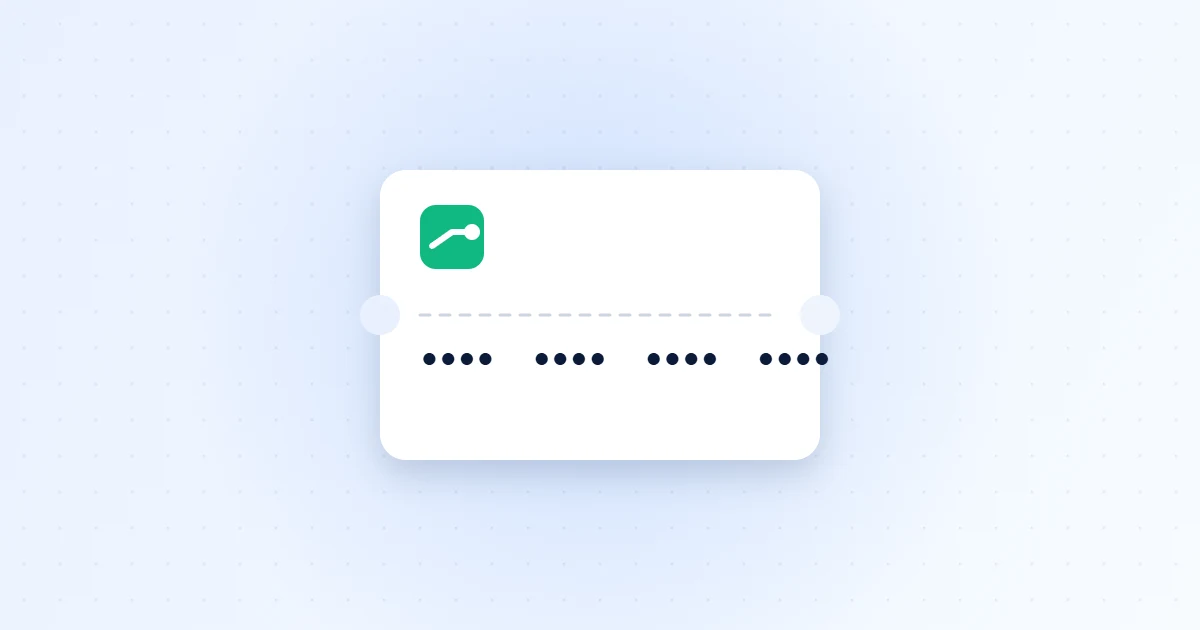 Illustration of a prepaid voucher card with a masked activation code