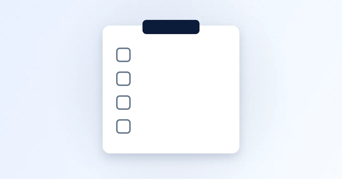 Clipboard with empty checkboxes
