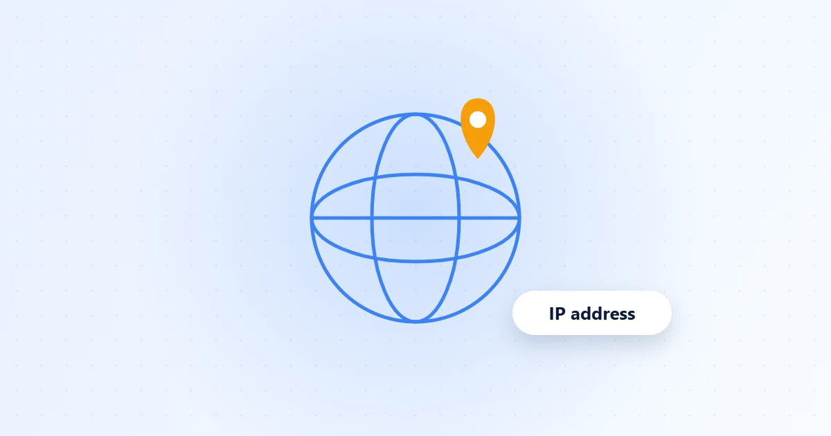 Globe with a location pin representing IP-based location